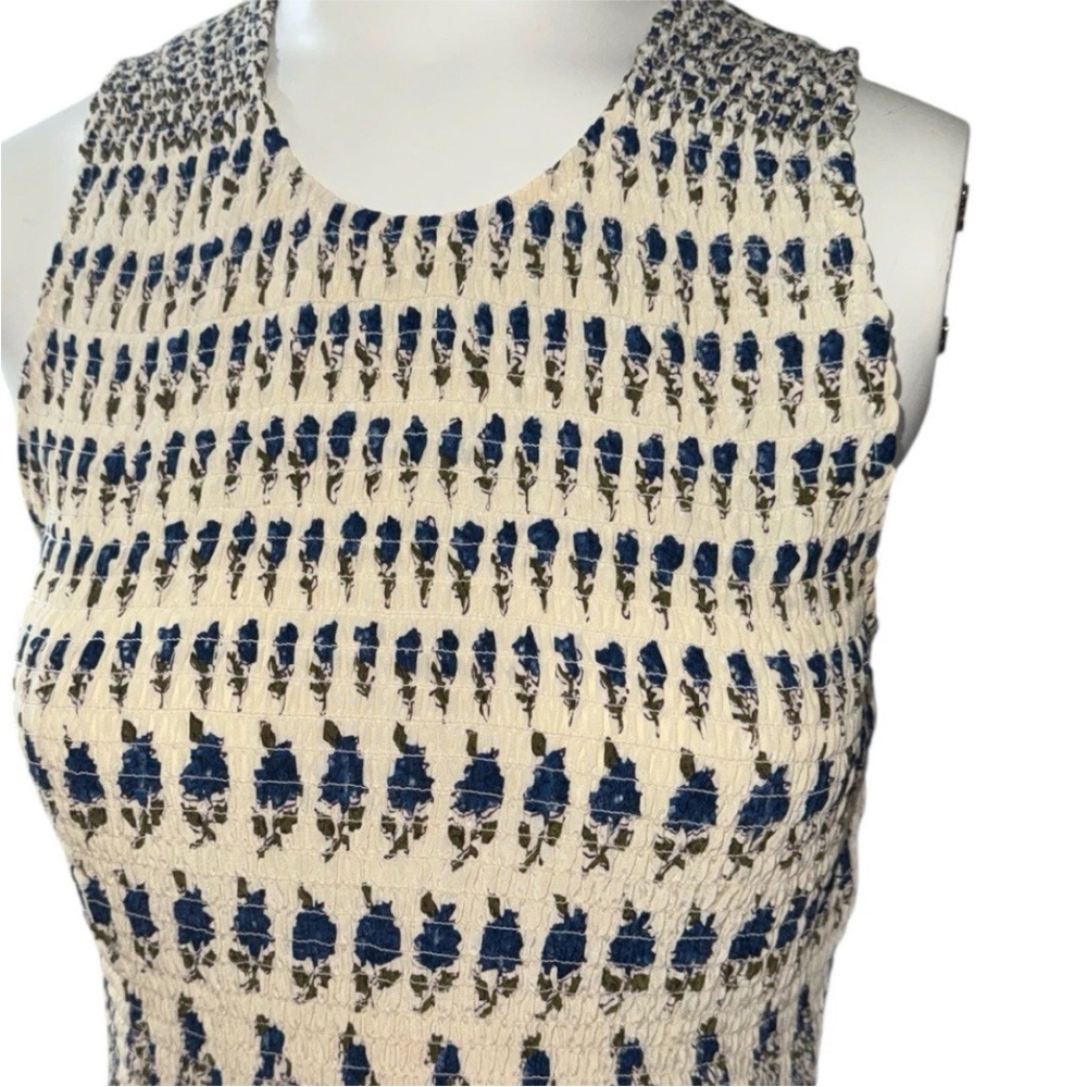 Ulla Johnson Smocked Floral Silk Midi Dress Size 4 - Picture 5 of 5